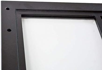 DIYHD TSD01 30X86,5, Събрана със Стъклена врата в черна рамка + 6-подножието Обков за врати и Плевнята