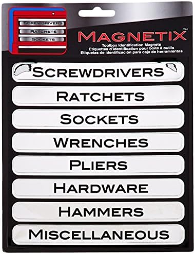 Комплект магнитни етикети за инструменти CHROMA 47001 Silver Инструменти - 8 бр.