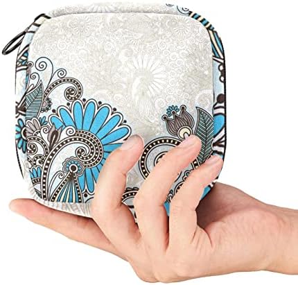 Чанта за съхранение на Хигиенни Кърпички в стила на Бохемия с цветя Модел, Реколта Чанта в Ретро стил Бохо, в Чантата си за събиране