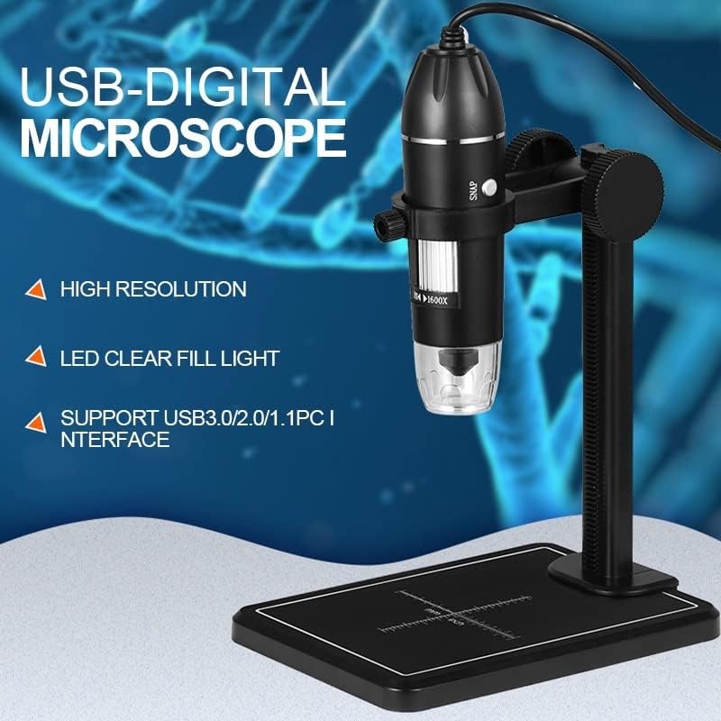 Аксесоари за микроскоп USB Цифров Микроскоп с Ръчно Преносимо Увеличаване на 8 Led Мини Камера Лабораторни Консумативи (Цвят: B, Увеличение: 500X)
