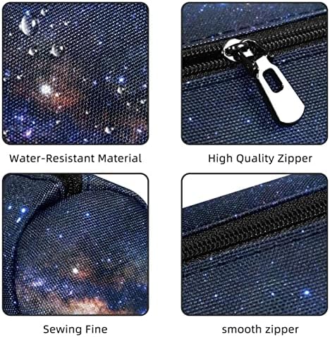 Galaxy Звездното Пространство Небето молив случай Студентски Канцеларски материали Чанта с Цип Дръжка за Чанта Грим Косметичка