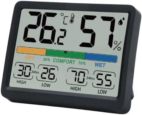 Термометър-Влагомер BRAPILOT за помещения, влага, Сензор за контрол на влагата при стайна температура, Калибриране влажност на въздуха