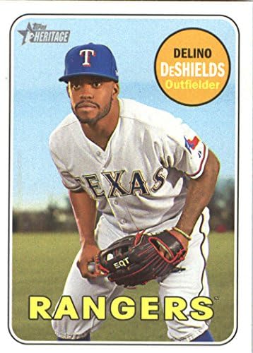 2018 Бейзболна картичка Topps Heritage #227 Делино Дешилдс Тексас Рейнджърс
