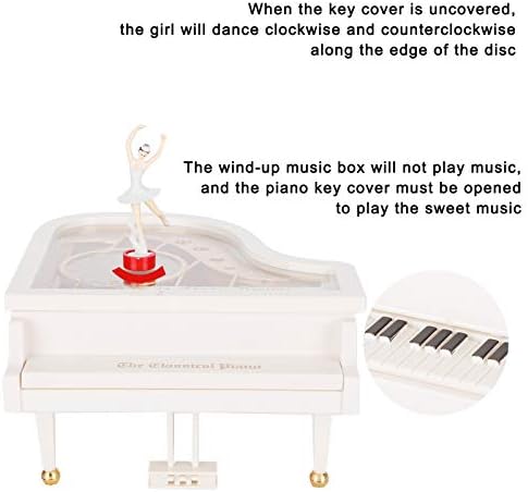 Нитрип Въртяща се Музикална Ковчег Движение на Музикалното Ковчег Музикална Ковчег Играе Украса на Масата във Формата На Пиано Реколта Музикална