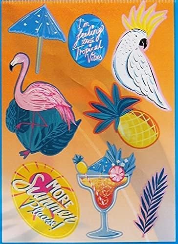 Изрезки от хартия за летен декор Luau Tropical Bulletin Board - 8 бр. (Летни акценти)