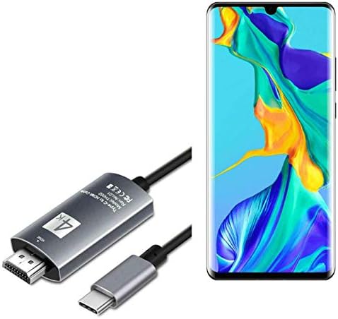 Кабел за Huawei P30 Pro (кабел от BoxWave) - Кабел SmartDisplay - USB Type-C-HDMI (6 фута), USB кабел C/HDMI за Huawei P30 Pro -