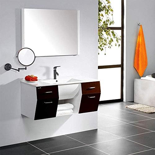 ZAAHH Стенни Огледала за грим, Увеличително Удлинительное Трайно Двустранно Регулируемо Огледало За Баня, Тоалетен огледало за бръснене (Цвят: