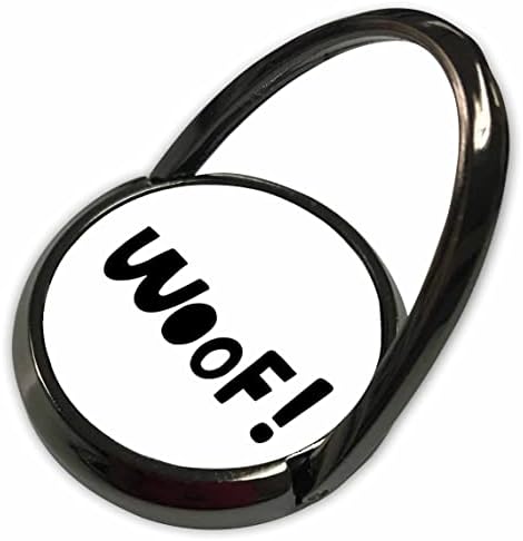Подарък 3dRose Черно-бял Вътъка за любители на кучета - Телефонни пръстени (phr-360928-1)