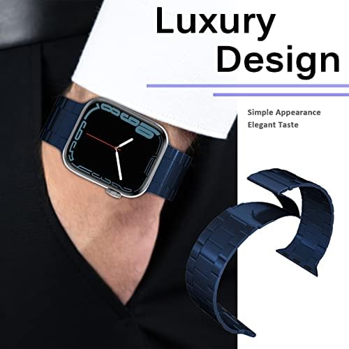 Miimall Съвместим с Apple Watch Серия 8/7, каишка от неръждаема стомана, каишка Apple Watch Ultra 49 мм, Ультратонким метална каишка от неръждаема стомана, гривната за Apple Watch Ultra SE/SE 2 Seri
