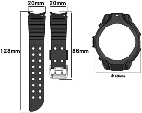 LOKEKE за Samsung Galaxy Watch 5 Защитен Калъф, Калъф за PC със Силикон Сменен Каишка за часовник Samsung Galaxy Watch 5/4