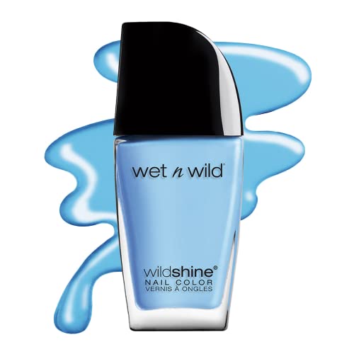 wet n wild Лак за нокти Wild Shine, Светло Синьо, Придающий видимост, Цвят на на ноктите