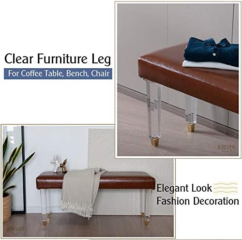 Комплект от 4 Акрилни Мебелни крака JEREVER 16 инча, масичка за кафе, бюро, Пейка, Сменяеми крака за къщи, проекти Направи