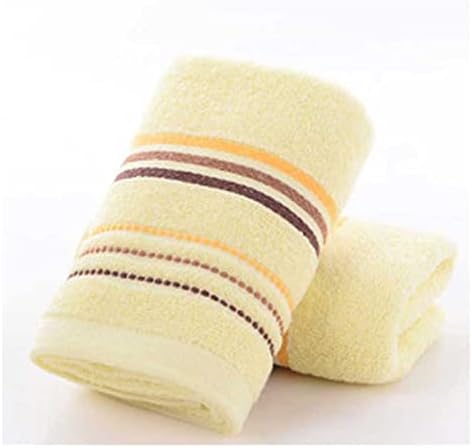 Памучно кърпа за ръце HLDETH, благоприятни за кожата супер Мека кърпа за лице, е добре впитывающее и быстросохнущее кърпа (Жълт цвят, размер: 33 * 72 cm)