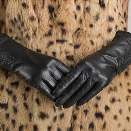 дамски кожени Ръкавици, n/a, Есенно-зимни Топли дамски Ветроупорен ръкавици с пълни пръсти (Цвят: D, размер: код L)