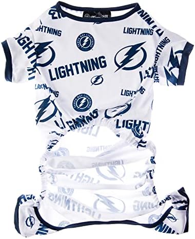 Littlearth Унисекс-Пижама за възрастни NHL Tampa Bay Lightning, Цвят на екип, Средно