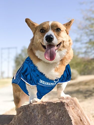 Майк за кучета NFL Индианаполис Колтс, Размер: X-Large. Най-добрият футболен Трикотажный костюм за кучета и котки. Оригиналният Трикотажная риза.