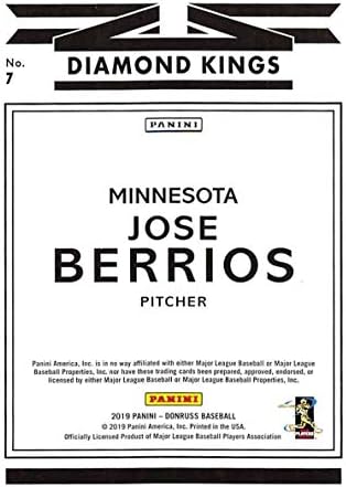 2019 Бейзболна картичка Donruss 7 Jose Berrios Minnesota Twins Diamond Kings