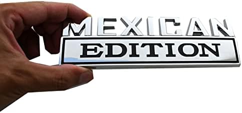 1бр 7 Голям Мексикански Издаване на Емблемата Икони Стикер на Кола Флаг Стикер Военна Замяна за F150 F250 F350 Chevy Silverado 1500 2500 Chevrolet C10 C15 (Черен Хром)