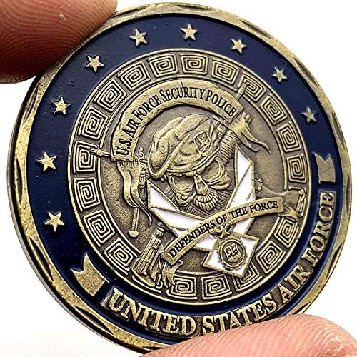 Сувенирни Монети Полицията за сигурност на военновъздушните сили на САЩ с Бронзов покритие Defenders of The Force Монета Повикване Архангел