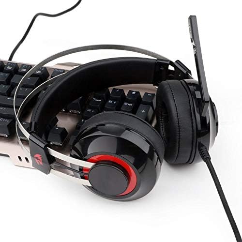 Аргумент в полза на слуха, 7.1-Канален стерео слушалки за игри на Съраунд звук, Режийни Слушалки с Индивидуална led подсветка с Шумопотискане