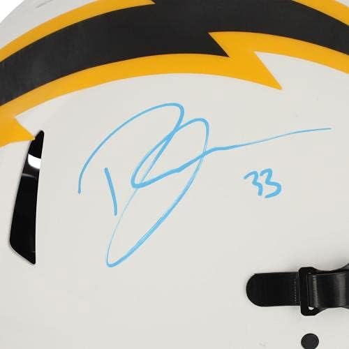 Автентичен Каска Derwin James Los Angeles Chargers с Автограф Riddell Lunar Eclipse Alternate Speed Authentic - Каски NFL с автограф