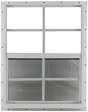 Окачени прозорци и още много други 24 X 27 Прозорец Алуминиева Рамка Бяла Вълни Защитни / ЗАКАЛЕНИ Стъклени Навеси За съхранение на