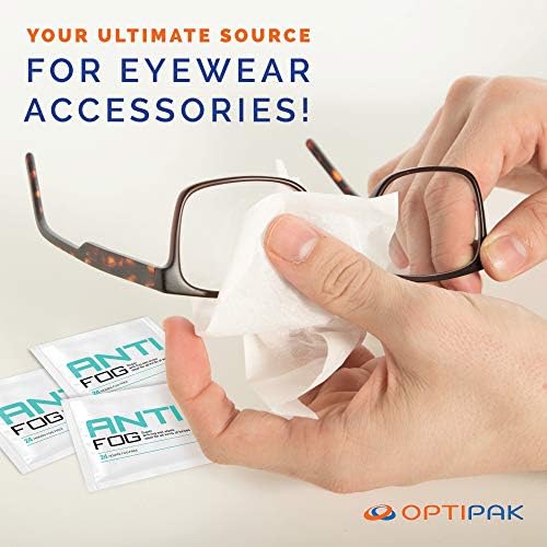 Кърпички за замъгляване на обектива Optipak Предварително навлажнени кърпички за почистване на очила, Почистващи кърпички за бинокли, лицеви визии, ски маски или очил