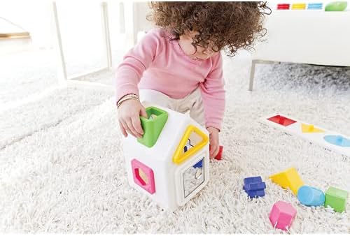 Детска Къщичка за сортиране фигури — Класически игра на подбор на цветове и форми — на Възраст от 1 г.