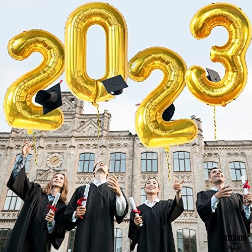 Катчон, Златни балони 2023 с номера от 40 инча, Златни бижута за бала клас 2023/2023 Златни балони, Декорация за Абитуриентски партита 2023