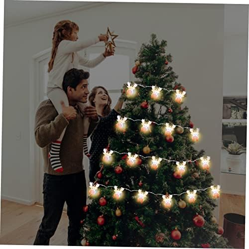 TOYANDONA Струнни Коледни Светлини Led Декор За Коледно Парти Сувенири, Коледна Низ Лампа Бяла Кърпа на Батерията Мини