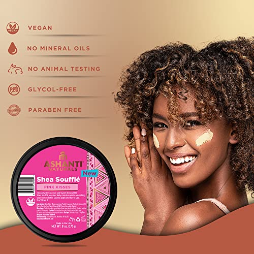 Ashanti Naturals Ароматизирано Разбитото масло от шеа за кожата | Африканско Масло за тяло за жени с кокосово, бадемово масло (суфле