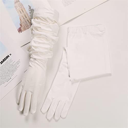 Без два пръста, Ръкави с лед, Лятото Дълги Ръкавици за шофиране, Свободни ръкави от ледената коприна за улицата (Цвят: B размер: 60 *