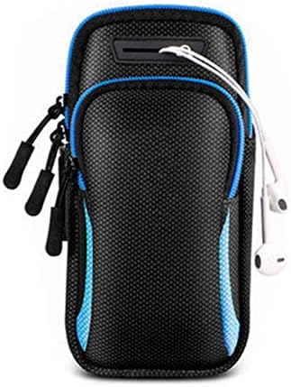 WSSBK Нарукавная облекло, чанти за джогинг, Дамски спортни чанти за фитнес, държач за мобилен телефон, Аксесоари за джогинг, чанта за ключове (Цвят: синьо размер: един р