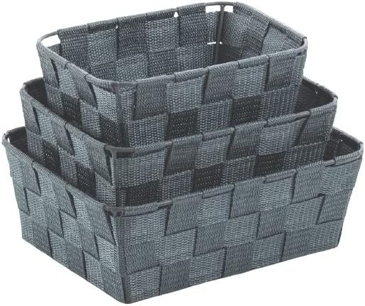 Комплект кошници Kela Alvaro, сиво материали, полипропиленови влакна, 30 x 15 x 10 см