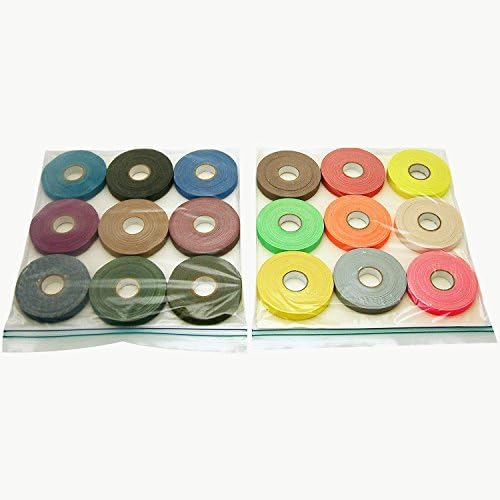 Лента с шипове JVCC в няколко опаковки: 1/2 инча x 60 фута / асорти (флуоресцентно зелено, флуоресцентно-оранжево, флуоресцентно Розово, Светло жълт, Кафяв, Сив, Червен, Бя?