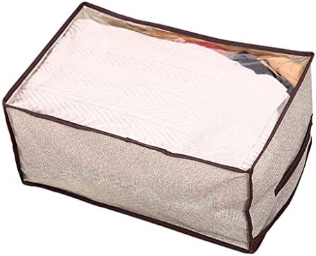 Нетъкан Кутия за съхранение Сгъваем Комбиниран Шкаф, Стеганое Одеяло, Чанта за съхранение на дрехи, Прозрачен Прозорец, Текстилен Кутия