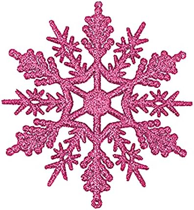 U9959B 24Шт Коледна Украса във формата на Снежинки Коледно Дърво Украса на Мястото за Провеждане на Програмата Висулка (7,5 см)