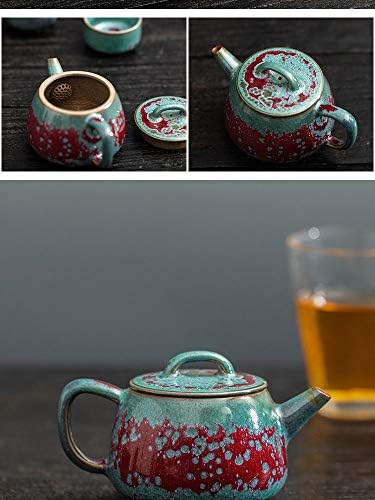 Китайски порцелан Юни, чай, Един чайник и две чаши, имитира формата и цвета на глазура на древните китайски съдове династия.