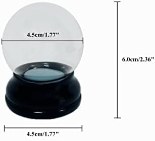 Прозрачен САМ на Празна Комплект Снежни Топки Стъклена Банка за Вода с основание от Смола (45 мм)
