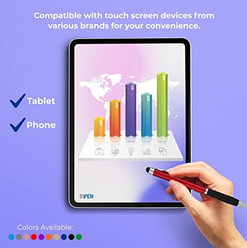 Stylus писалка -2 инча 1 с капацитивен сензорен екран и химикалка за писане, Чувствителен съвет е стилус за iPad, iPhone, Samsung Galaxy