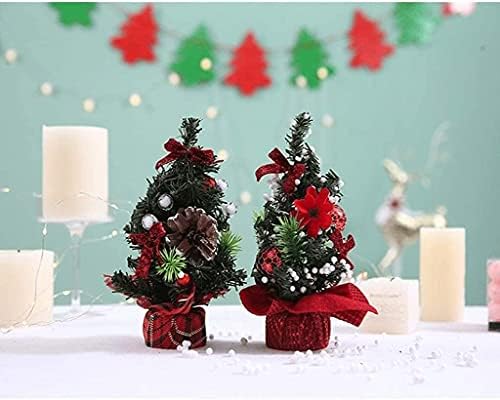 AOOF Коледни Елхи Настолна Коледно дърво, Дървени Коледно дърво със собствените си ръце с Санками Кола е Пъзел игра Украса за Коледната Елха,