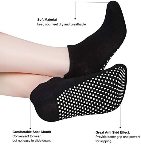 Нескользящие Чорапи за жени и Мъже, Чорапи със защитата от захващане за Йога, Пилатес, Домашни упражнения
