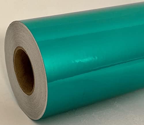 Цвят хромирана лента от пластмасов винил, самозалепващи (1/2 инча x 50 фута, Тюркоаз)