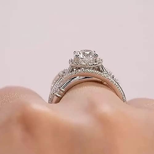 пръстен от розово злато за жени, размер 8, Пръстен От Неръждаема Стомана, Цветни Верига с диамантени бижута, Модни Бижута, Мъжки Пръстени