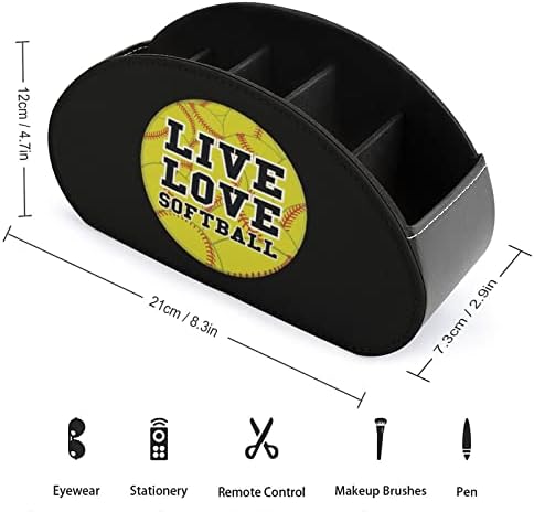 Софтбольные Топки Love Live от Изкуствена Кожа, Държач на Дистанционното Управление, Настолен Органайзер За Съхранение, Кутия с 5 Отделения