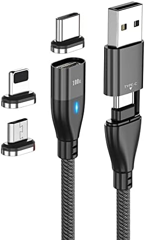 Кабел BoxWave е Съвместим с Ayaneo Next Pro (кабел от BoxWave) - Кабел MagnetoSnap PD AllCharge мощност 100 W, кабел за зареждане