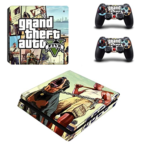 За PS5 ЦИФРОВА игра Grand GTA Theft And Auto Стикер на кожата PS4 или PS5 За конзолата PlayStation 4 или 5 и контролери Vinyl Стикер DUC-5847