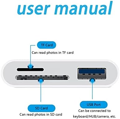 Устройство за четене на SD карти, USB, C, четец на карти, Thunderbolt to SD за iPad / Mac, Устройство за гледане на SD-карти Trail