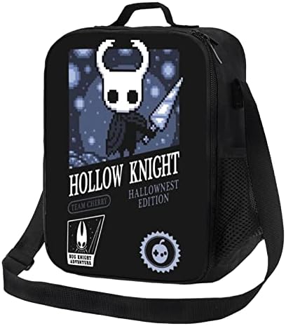 Чанта за обяд NIKROAD Hollow Game Knight, Забавни Кутии за Обяд в стил Аниме, Здрава Множество Изолирани Чанта-тоут, Лека Чанта за През