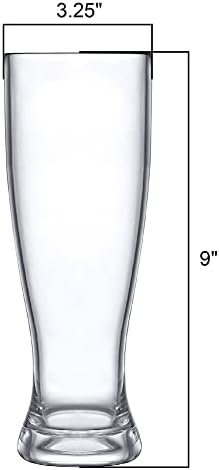 Amazing Antal - Pavlin - Пластмасови бирени чаши с тегло 22 грама (комплект от 6 броя), пластмасови чаши Pilsner, чаши за Многократна употреба, не съдържат BPA, нечупливо, може да се ми